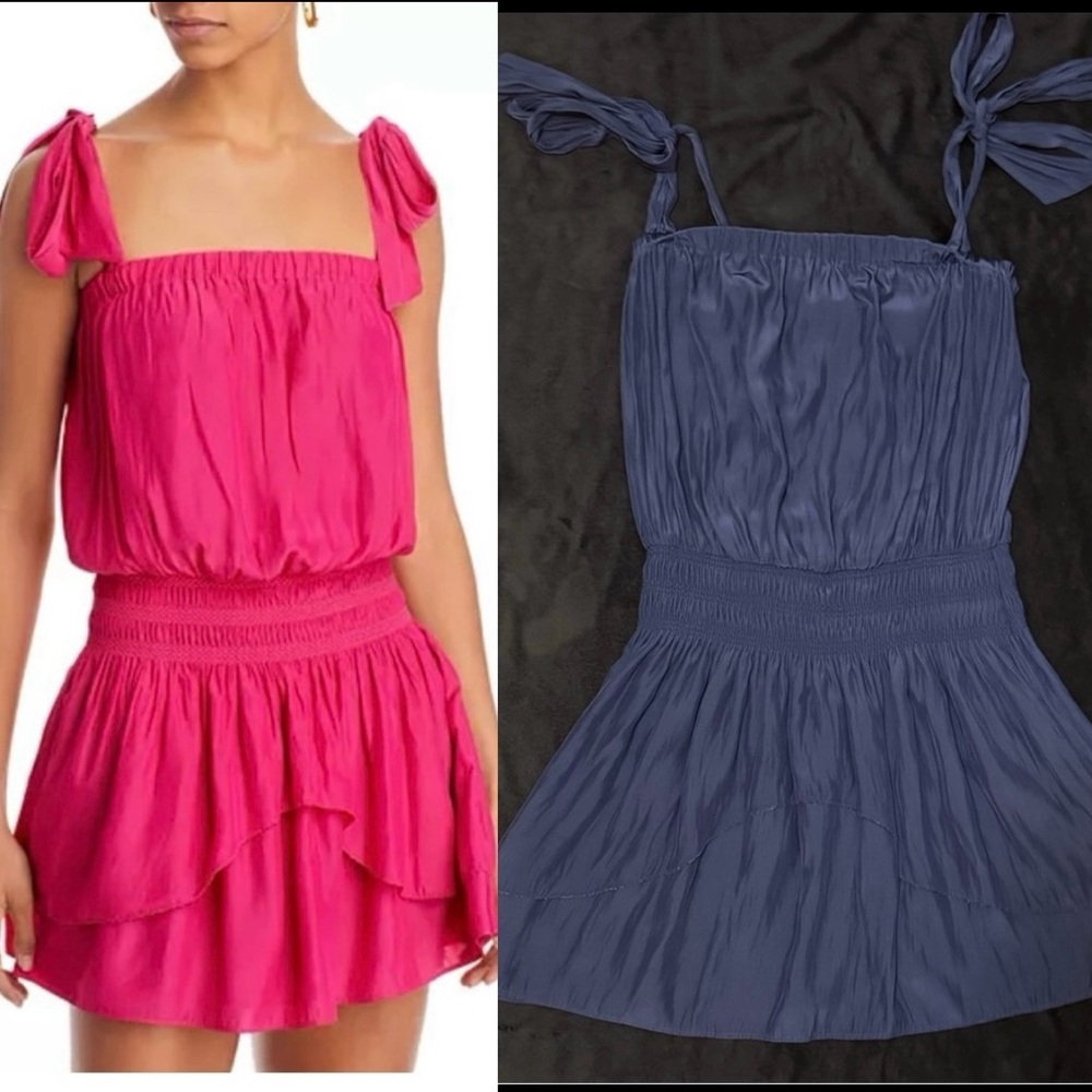 Ramy Brook Pink and Navy Mini Dress